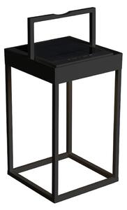Konstsmide Portofino lanterna LED solare/USB nera, 2700/3000K, 10-180lm, sensore crepuscolare, alluminio, 7815-750