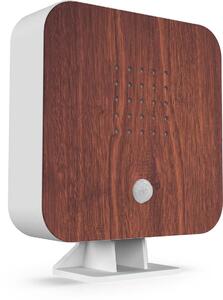 Northpoint Nature Sound Box Canto degli uccelli Cinguettio della scatola Rilevatore di movimento dei suoni degli uccelli Luce ricaricabile con montaggio a parete Cubo in legno di ciliegio