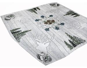 Tovaglia Gobelin ciniglia Cervo grigio 90x90 cm Chenille IT027