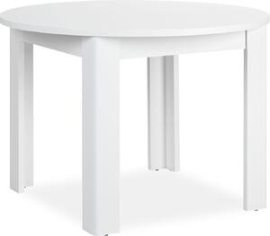 Homestyle4u Tavolo da pranzo rotondo Ø 106 cm Bianco Tavolo da pranzo Tavolo in legno Tavolo da cucina in legno