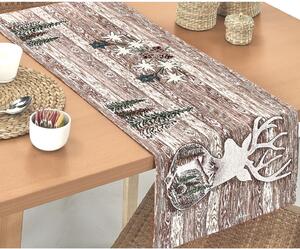 Runner Gobelin Cervo marrone Chenille IT027