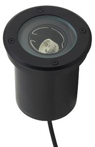 Lindby lampada da incasso a pavimento Cliff, Ø 13 cm, rotonda, nero