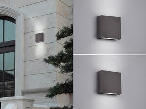Set di 2 applique LED per l'illuminazione di facciate esterne e interne di colore antracite SU/GIÙ