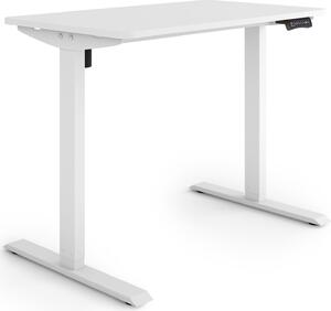 ESMART Germany ETX-121WW 100x60 cm Bianca Scrivania ergonomica sit-stand Regolabile elettricamente in altezza in modo continuo 73,5-123,5 cm 3x memoria Promemoria attività Soft-Start/Stop Montaggio rapido