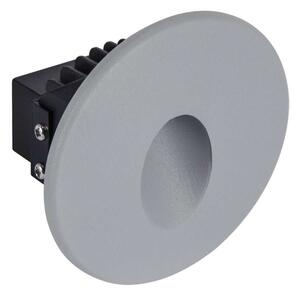 Lampada da scala a LED a gradini, da parete, per interni ed esterni, grigia, rotonda, bianco neutro