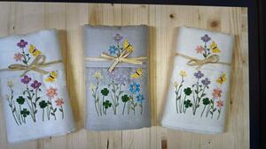 Set regalo di asciugamani Fiori 40x60 cm + 50x100 cm