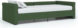 Dormeuse con Presa USB Verde Scuro in Tessuto 90x200 cm