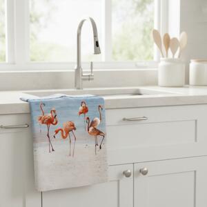 Strofinaccio cottone Fenicottero 50x70 cm Made in Italy