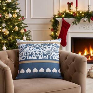 Federa cuscino TIROL blu 40x40 cm Made in Italy