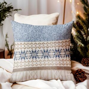 Federa cuscino Maglia blu 40x40 cm Made in Italy
