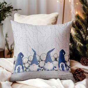 Federa cuscino Gnomi blu 40x40 cm Made in Italy