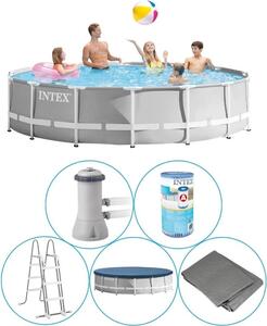 Intex - Prism Frame - Piscina con pompa filtro - 457x107 cm - Rotonda - Piscina - Accessori inclusi