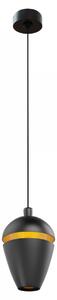 Lampada a sospensione LED COMETSHINE nero-oro 8W, bianco caldo, 480 lm, alluminio, dimensioni: 150 x 8,3 x 8,3 cm, IP20, Maxlight