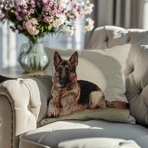 Federa cuscino gobelin 42x42 cm cane pastore tedesco