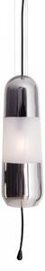 Lampada a sospensione MAURI nera-cromata 1xE14x12W in metallo, dimensioni: 180x12x12 cm, IP20, Maxlight
