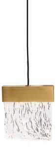 Lampada a sospensione LED VETRO oro spazzolato 4,5 W, bianco caldo, 360 lm, metallo, dimensioni: 180 x 13 x 12 cm, IP20, Maxlight