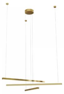 Lampadario a LED TRIO, oro spazzolato, 36 W, bianco caldo, 2200 lm, metallo, dimensioni: 150 x 100 x 100 cm, IP20, Maxlight