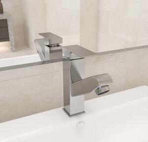 Rubinetto per lavabo con doccetta estraibile argento 157x172 mm