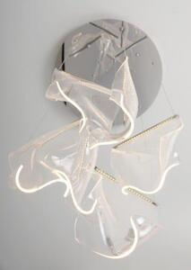 Lampadario a LED SILK cromato 15 W, bianco caldo, 1350 lm, metallo, dimensioni: 180 x 55 x 55 cm, IP20, Maxlight