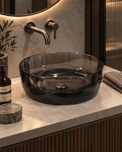 Lavabo 40 cm ciotola da appoggio Ischia in resina nero