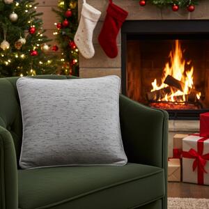 Federa cuscino gobelin grigio chiaro Chenille IT150