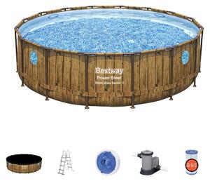 Piscina tonda Power Steel Swim Vista Series Con Oblò 488X122 Bestway 56725