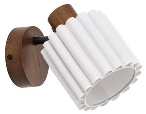 Applique da parete Lindby, Shiloh, dimmerabile, Legno, Soggiorno, Tessuto / Tessile, Moderno