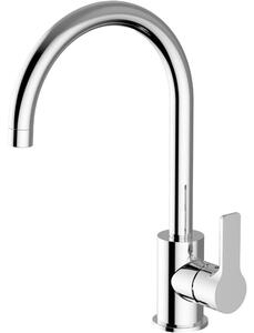 Miscelatore lavello cucina canna a U cromo