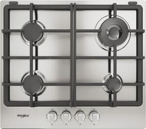 Whirlpool Piano Cottura a Gas 4 Fuochi da incasso 58 cm colore Acciaio inox - TGML 661 IX R