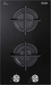 De Longhi Piano Cottura 2 Fuochi a Gas 30 cm Vetroceramica colore Nero - NSL 230 NC