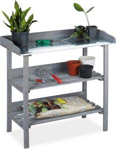 Tavolo per piante relaxdays grigio 92,0 x 41,0 x 86,0 cm
