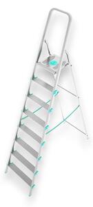 Scala multiuso alta in alluminio stabile e resistente con gradini antiscivolo e piattaforma ampia Libellula - 8 gradini - 56x140xH233 cm