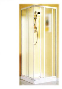 Box doccia angolare in alluminio e PVC con apertura scorrevole Regolabile