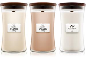 Woodwick Linen, Tea & Sea Salt set set