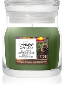 Yankee Candle Balsam & Cedar Fireside candela profumata Signature 110 g