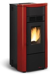 Stufa a pellet struttura in acciaio 7 kW Giusy Evo 7 Bordeaux Nordica Extraflame - Red