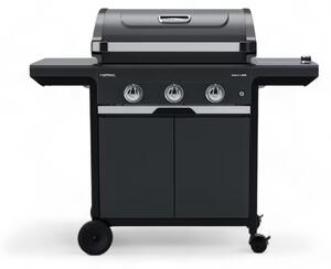 Barbecue a gas 3 fuochi con fornello laterale acciaio inox griglia reversibile ghisa e accensione elettronica Select 3 EXS Campingaz