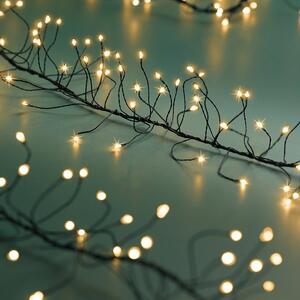 Kaemingk Lumineo Catena luminosa a LED Cluster Twinkle 960 LED, luce calda classica, per esterni, 6 m, nera