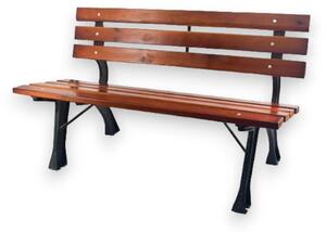 Panchina in ghisa con doghe in legno Hyde Park 122x60xH72 cm
