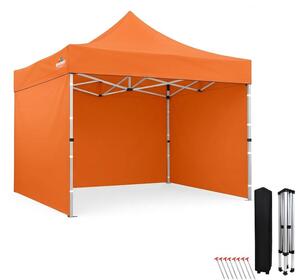 Gazebi a fisarmonica 3x3 – gazebo pieghevole struttura in acciaio + 3 pareti laterali