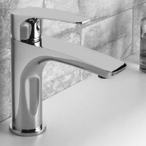 Miscelatore lavabo cromo con scarico automatico Lime