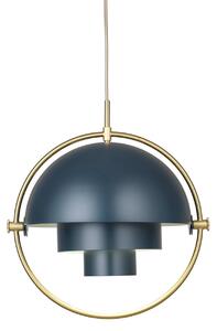 Gubi lampada a sospensione Lite, Ø 36 cm, ottone/blu scuro