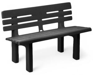 Panchina per esterno in polipropilene 110x52xH71 cm Genziana - Antracite