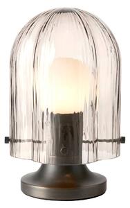 Gubi lampada da tavolo Seine, ottone antico, vetro grigio fumé