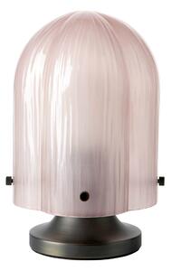 Lampada da tavolo Gubi Seine, ottone antico, vetro rosa corallo