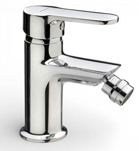 Miscelatore bidet in acciaio cromato con scarico e flessibili