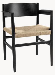 Sedia con braccioli in legno di faggio Nestor