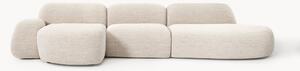 Divano angolare componibile 4 posti in bouclé con chaise longue Wolke