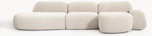 Divano angolare componibile 4 posti in bouclé con chaise longue Wolke