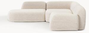 Divano angolare componibile 4 posti in bouclé con chaise longue Wolke
